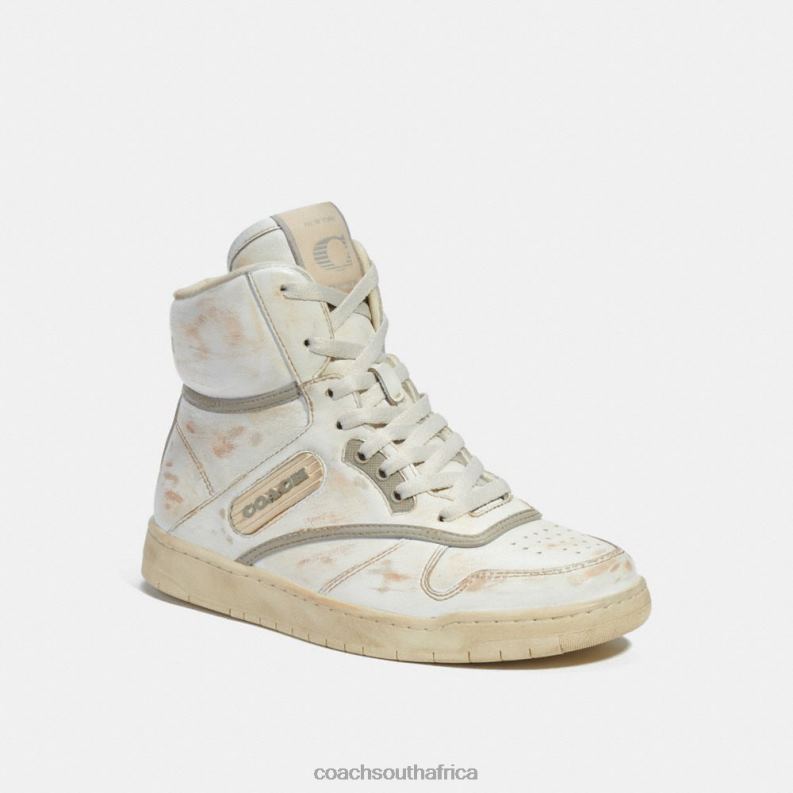 Coach Women HIGH TOP SNEAKER White/Dove Grey 4ZRDJ408