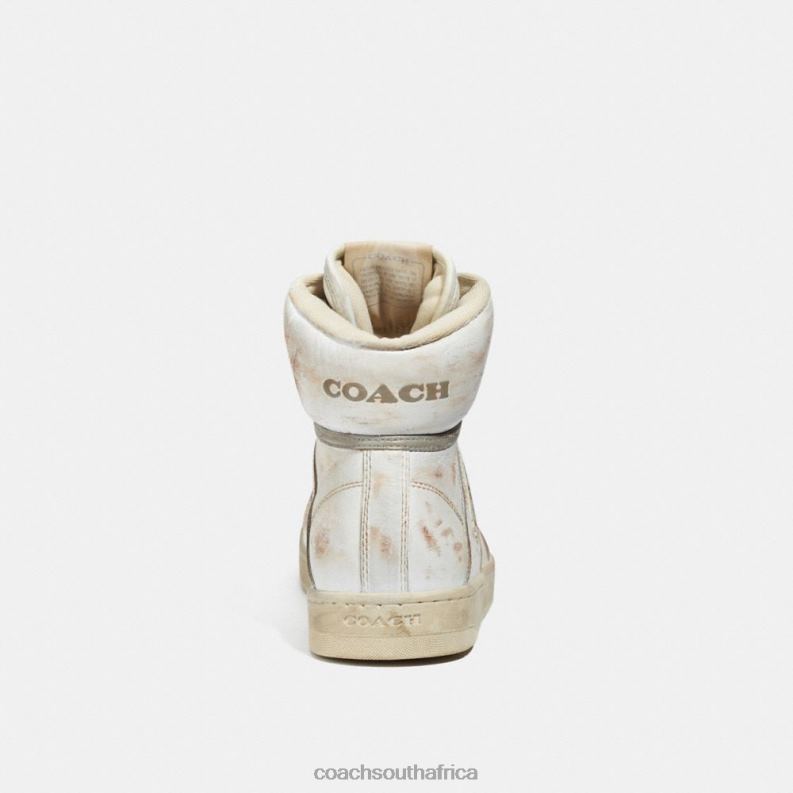 Coach Women HIGH TOP SNEAKER White/Dove Grey 4ZRDJ408