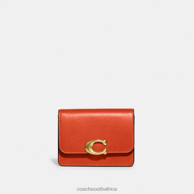 Coach Women BANDIT CARD CASE B4/SUN ORANGE 4ZRDJ384