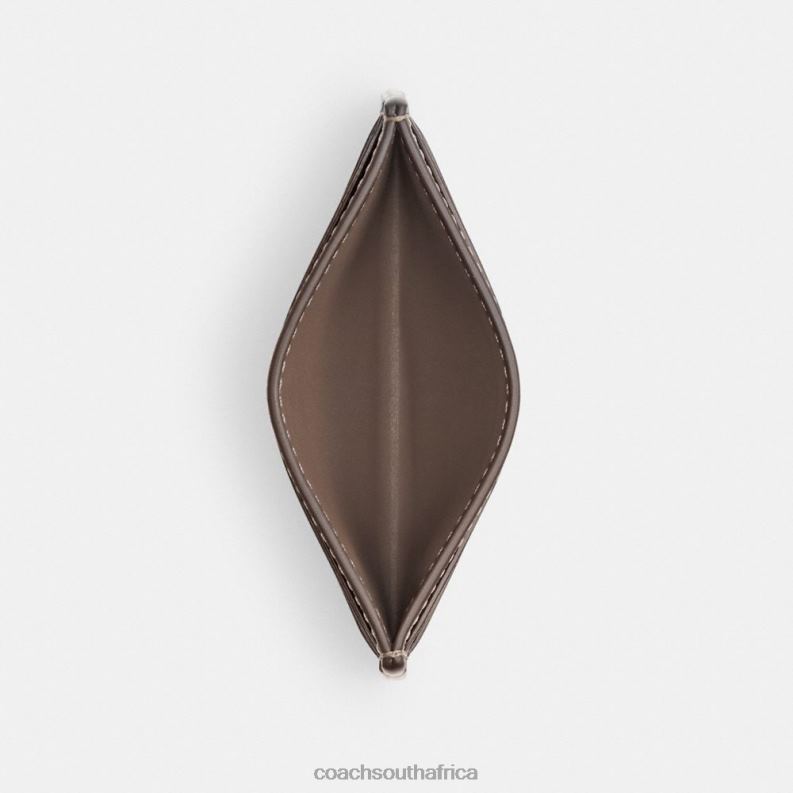 Coach Women CARD CASE B4/DARK STONE 4ZRDJ380