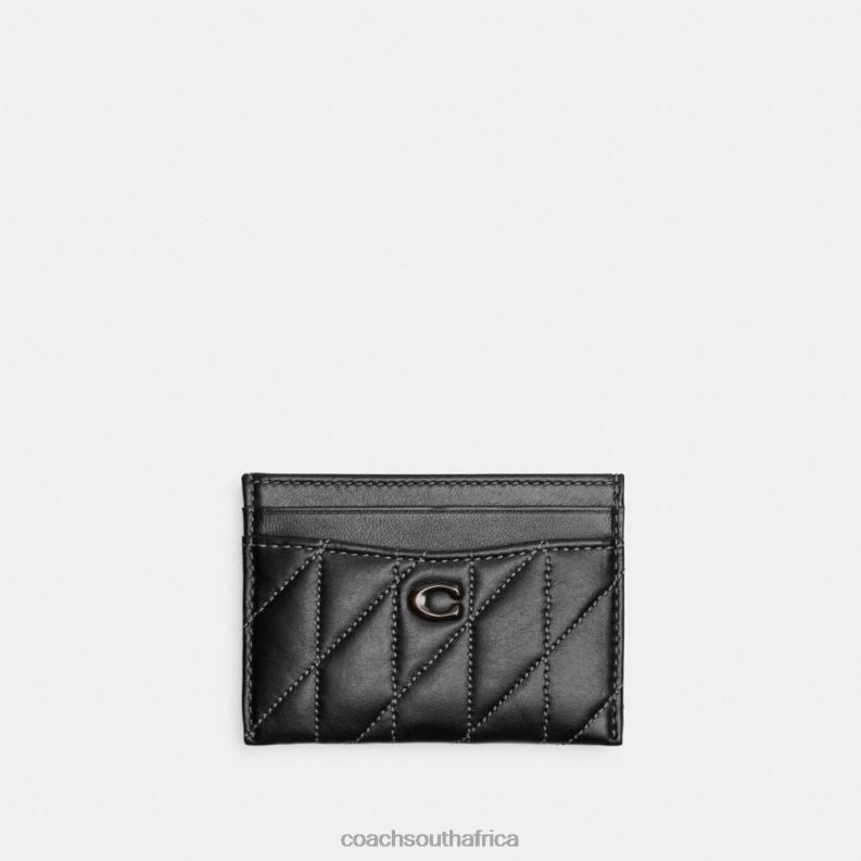Coach Women CARD CASE WITH PILLOW QUILTING V5/Black 4ZRDJ374