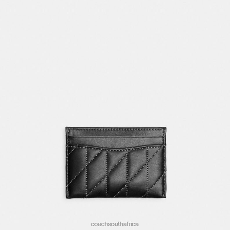 Coach Women CARD CASE WITH PILLOW QUILTING V5/Black 4ZRDJ374