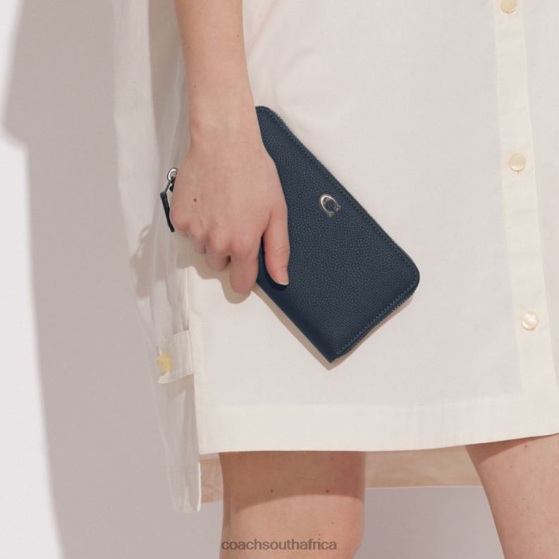 Coach Women ACCORDION ZIP WALLET LH/Denim 4ZRDJ320