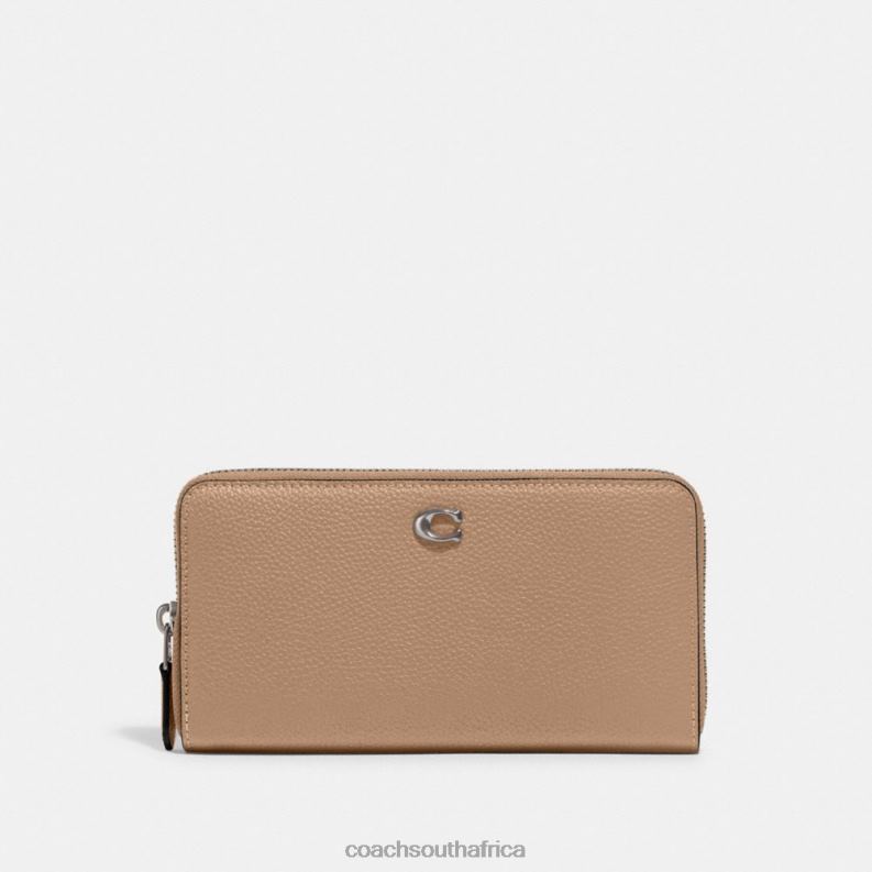 Coach Women ACCORDION ZIP WALLET LH/Taupe 4ZRDJ323