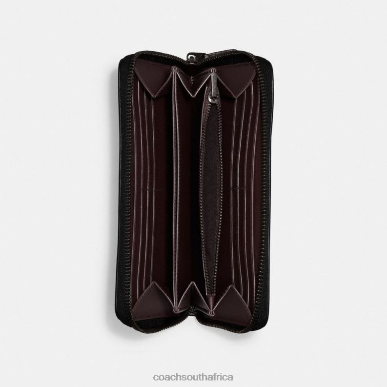 Coach Women ACCORDION ZIP WALLET V5/Black 4ZRDJ327