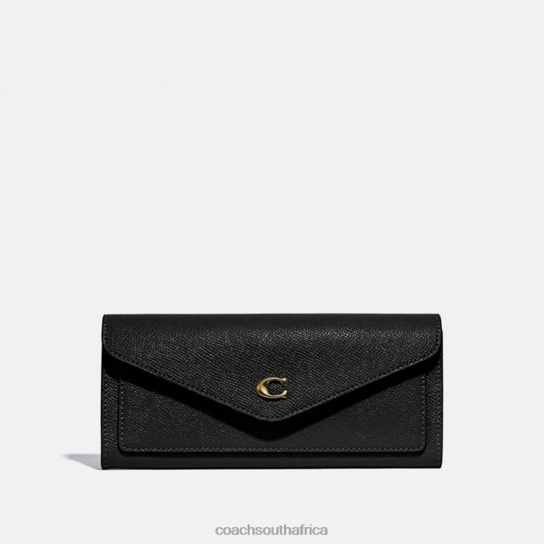 Coach Women WYN SOFT WALLET LI/Black 4ZRDJ328