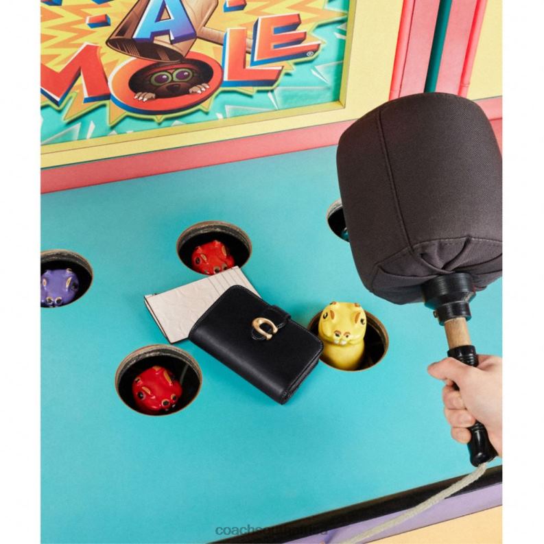 Coach Women TABBY MEDIUM WALLET B4/BLACK 4ZRDJ340