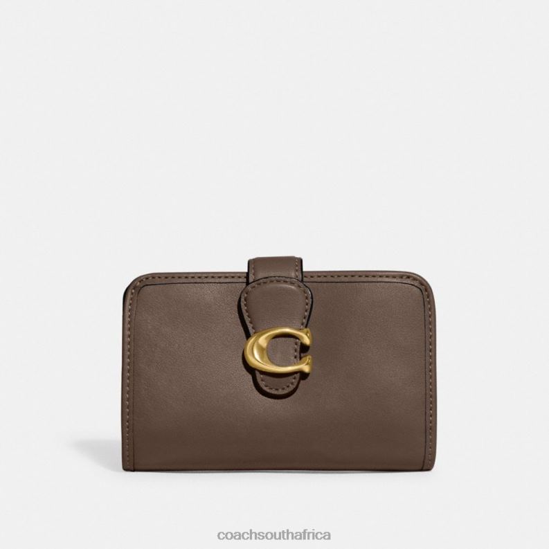 Coach Women TABBY MEDIUM WALLET B4/DARK STONE 4ZRDJ338