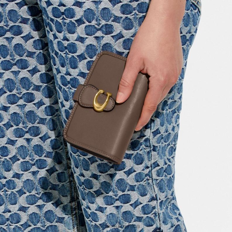 Coach Women TABBY MEDIUM WALLET B4/DARK STONE 4ZRDJ338