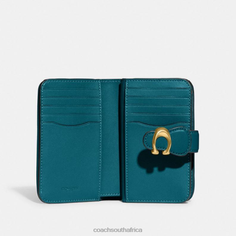 Coach Women TABBY MEDIUM WALLET B4/Deep Turquoise 4ZRDJ339