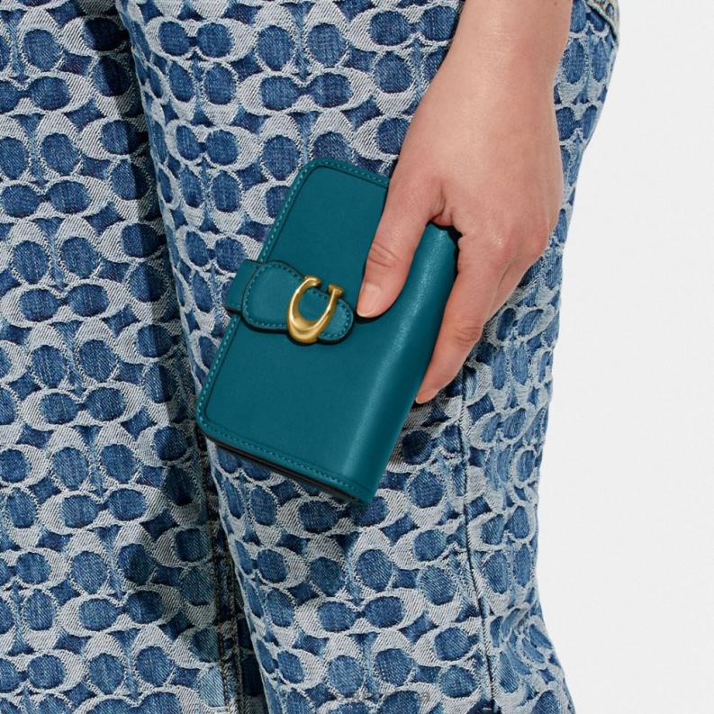 Coach Women TABBY MEDIUM WALLET B4/Deep Turquoise 4ZRDJ339