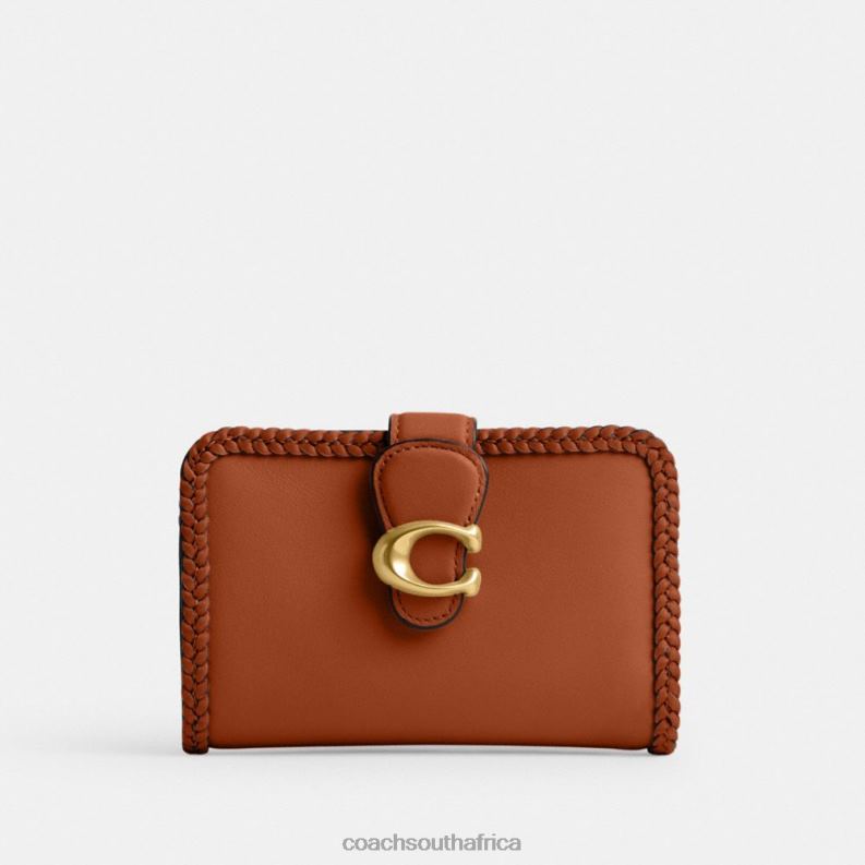 Coach Women TABBY MEDIUM WALLET WITH BRAID B4/Burnished Amber 4ZRDJ333