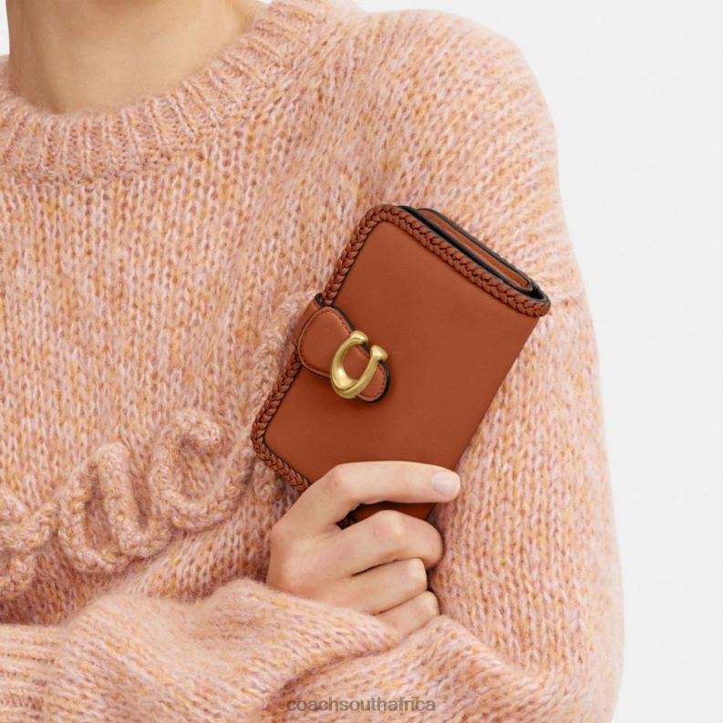 Coach Women TABBY MEDIUM WALLET WITH BRAID B4/Burnished Amber 4ZRDJ333