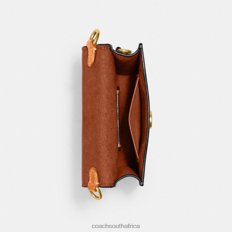 Coach Women PHONE CROSSBODY B4/Faded Orange 4ZRDJ387