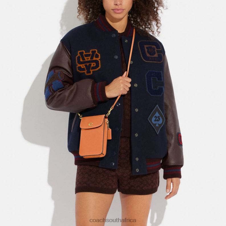 Coach Women PHONE CROSSBODY B4/Faded Orange 4ZRDJ387