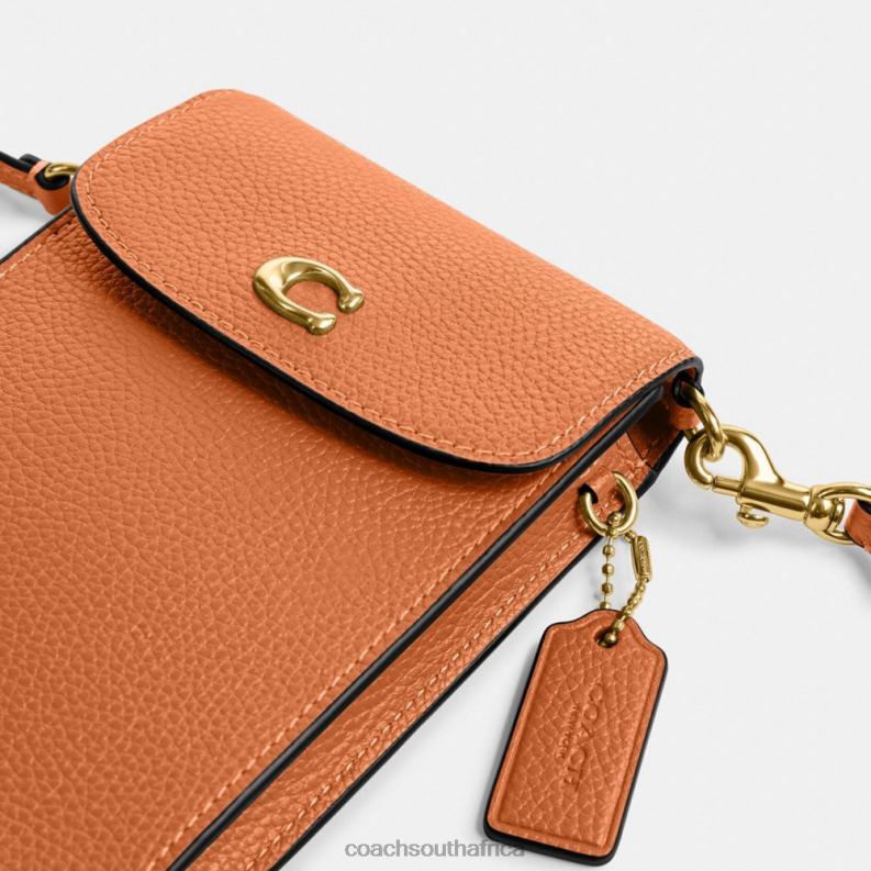 Coach Women PHONE CROSSBODY B4/Faded Orange 4ZRDJ387