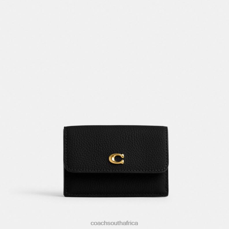 Coach Women ESSENTIAL MINI TRIFOLD WALLET B4/BLACK 4ZRDJ349