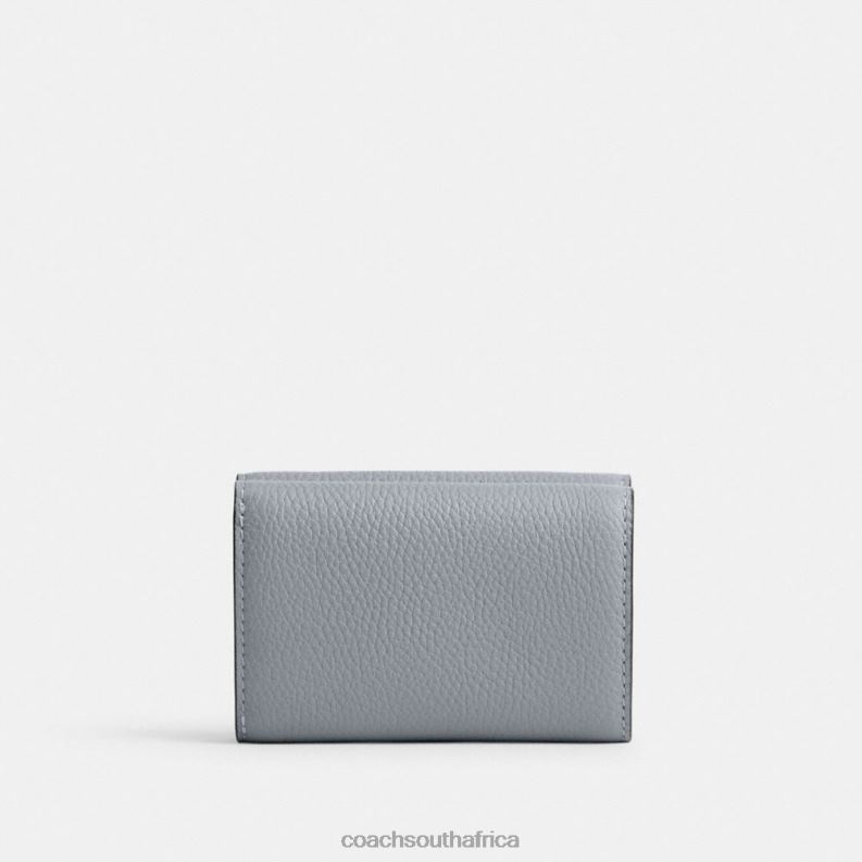 Coach Women ESSENTIAL MINI TRIFOLD WALLET LH/Grey Blue 4ZRDJ352