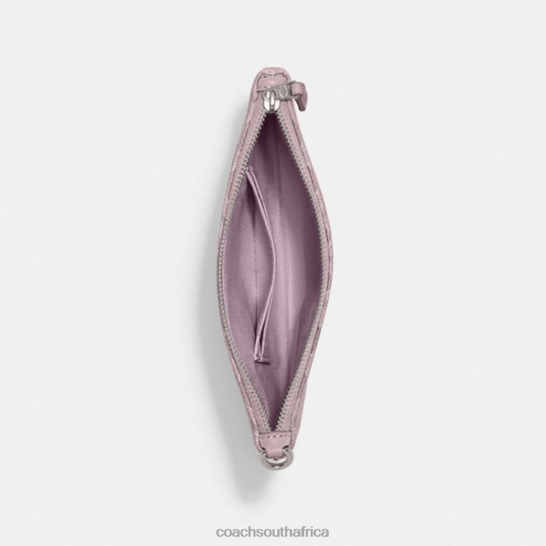 Coach Women SMALL WRISTLET IN SIGNATURE DENIM LH/Pale Purple 4ZRDJ365